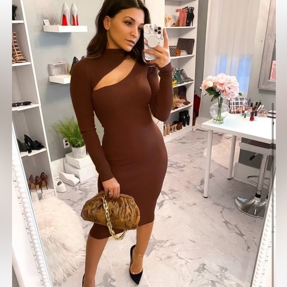 Fashion Nova Dresses & Skirts - Chocolate Brown Midi Dress